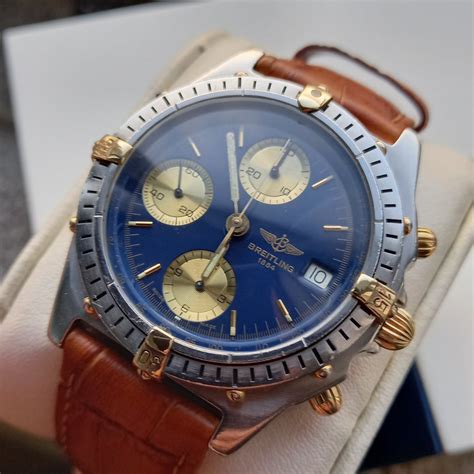 breitling chronomat vintage blue dial compas|Breitling 81.950 b13047.